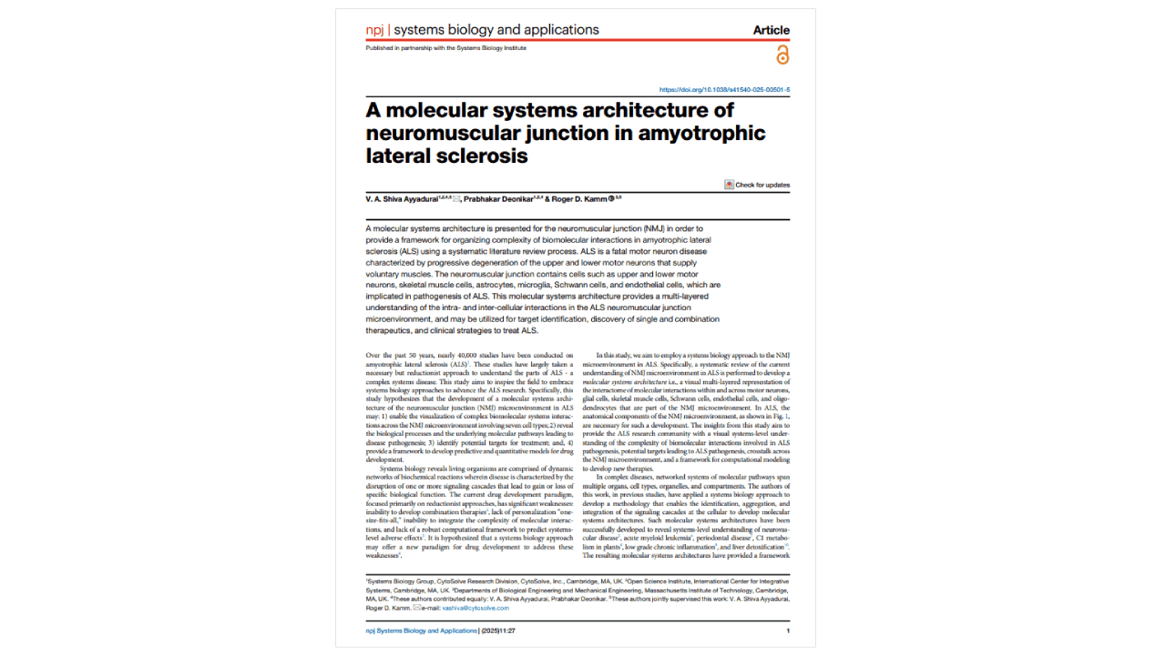 NATURE Systems Biology and Applications</br>Mar 2025