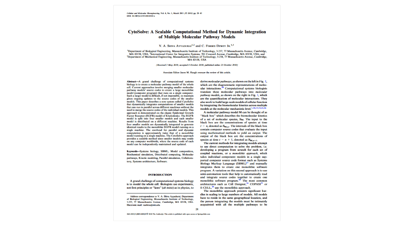 Cellular and Molecular Bioengineering</br>October 2010